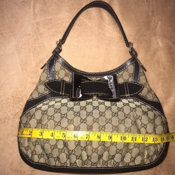 ♥️💖♥️Authentic GUCCI hobo bag . Brown Leather and Canvas . - Picture 11 of 17